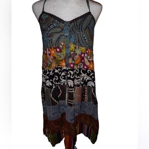 Pink Cadillac multi-color print dress size M